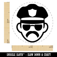 Occupation Police Officer Man Icon Self-Inking Rubber Stamp for Stamping Crafting Planners
