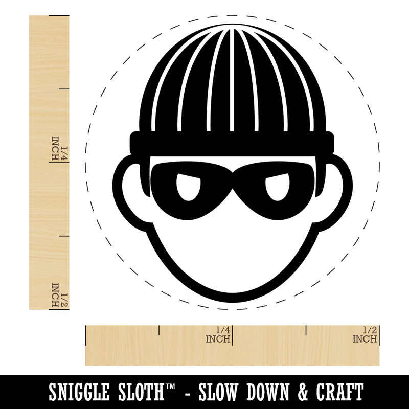 Occupation Thief Burglar Criminal Icon Self-Inking Rubber Stamp for Stamping Crafting Planners