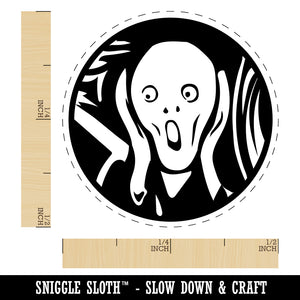 The Scream Painting by Edvard Munch Self-Inking Rubber Stamp for Stamping Crafting Planners