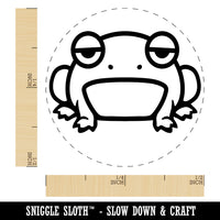 Unamused and Grumpy Frog Self-Inking Rubber Stamp for Stamping Crafting Planners