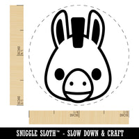 Witty Donkey Mule Head Self-Inking Rubber Stamp for Stamping Crafting Planners