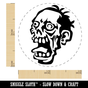 Zombie Undead Creepy Head Self-Inking Rubber Stamp for Stamping Crafting Planners