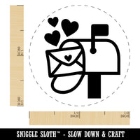 Cute Mailbox with Hearts Self-Inking Rubber Stamp for Stamping Crafting Planners