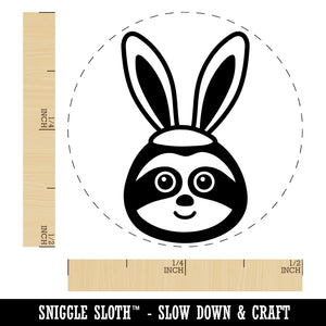 Easter Sloth with Bunny Ears Self-Inking Rubber Stamp for Stamping Crafting Planners