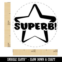 Superb Star Teacher School Motivation Self-Inking Rubber Stamp for Stamping Crafting Planners