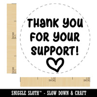 Thank You for Your Support Heart Self-Inking Rubber Stamp for Stamping Crafting Planners