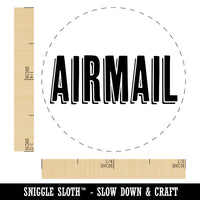 Airmail Fun Drop Shadow Text Self-Inking Rubber Stamp for Stamping Crafting Planners