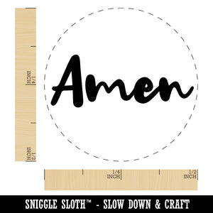 Amen Cursive Fun Text Prayer Praying Self-Inking Rubber Stamp for Stamping Crafting Planners