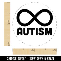 Autism Awareness Infinity Symbol Self-Inking Rubber Stamp for Stamping Crafting Planners