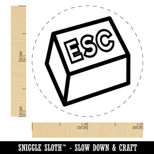 Escape Button Computer Keyboard Funny Self-Inking Rubber Stamp for Stamping Crafting Planners