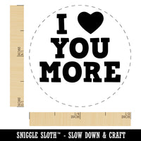 I Love Heart You More Self-Inking Rubber Stamp for Stamping Crafting Planners