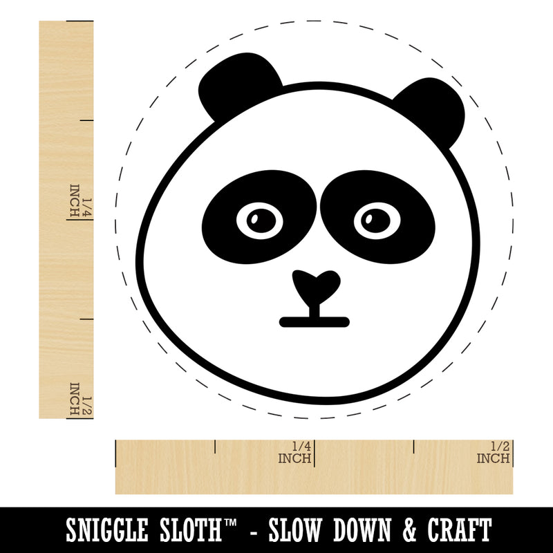 Meh Panda Face Unamused Self-Inking Rubber Stamp for Stamping Crafting Planners