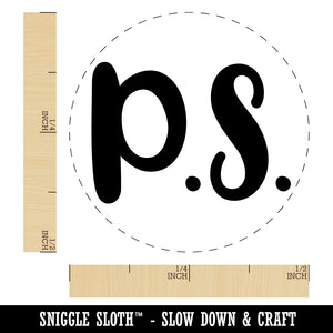 P.S. Postscript Fun Text Self-Inking Rubber Stamp for Stamping Crafting Planners