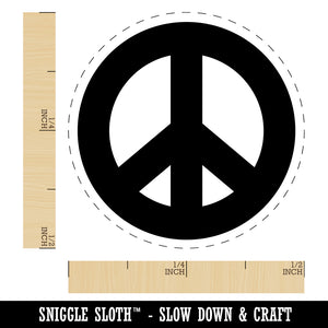 Peace Symbol Bold Self-Inking Rubber Stamp for Stamping Crafting Planners