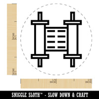 Torah Scroll Jewish Symbol Israel Self-Inking Rubber Stamp for Stamping Crafting Planners