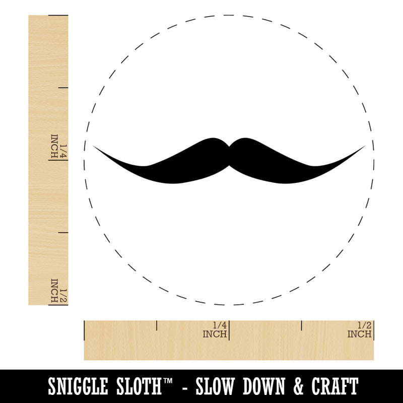 English Mustache Moustache Silhouette Self-Inking Rubber Stamp for Stamping Crafting Planners