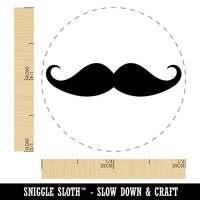 Handlebar Mustache Moustache Silhouette Self-Inking Rubber Stamp for Stamping Crafting Planners