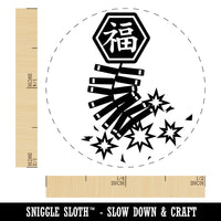 Chinese New Year Fireworks Firecrackers Self-Inking Rubber Stamp for Stamping Crafting Planners