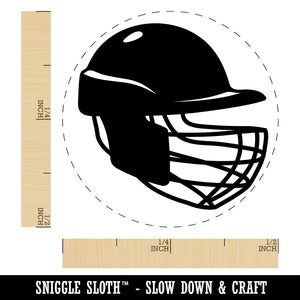Cricket Sport Helmet Self-Inking Rubber Stamp for Stamping Crafting Planners
