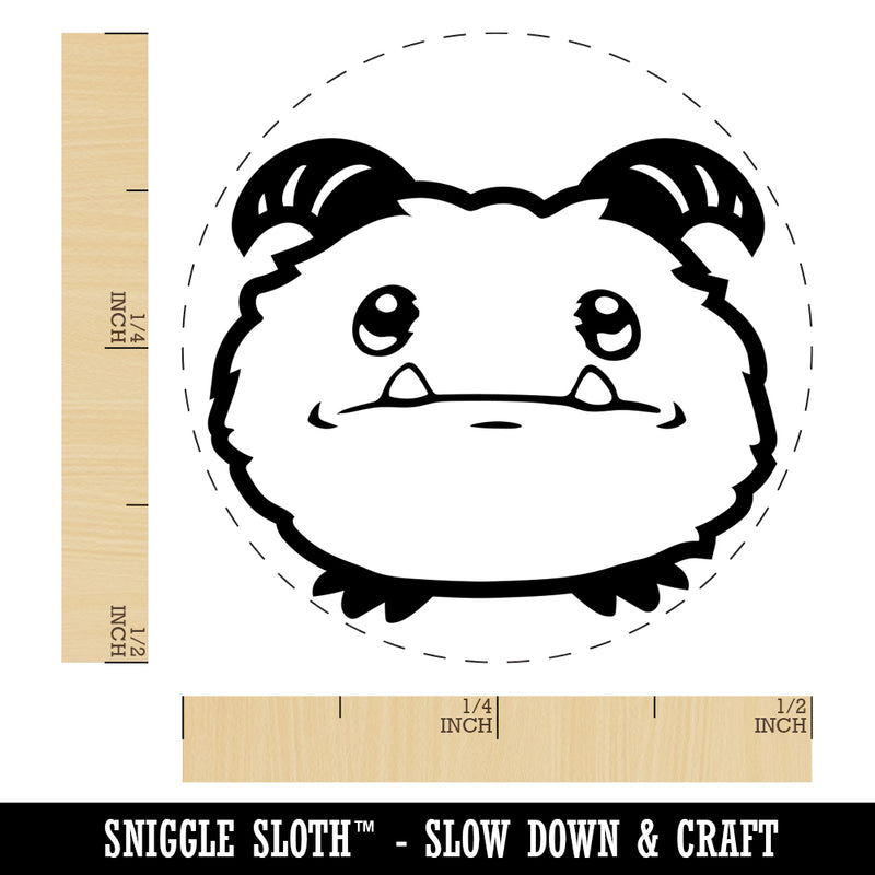 Cute Yeti Abominable Snowball Self-Inking Rubber Stamp for Stamping Crafting Planners