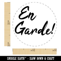 En Garde French Fencing Fencer Direction Self-Inking Rubber Stamp for Stamping Crafting Planners