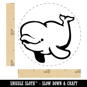 Jolly Beluga Whale Self-Inking Rubber Stamp for Stamping Crafting Planners