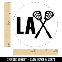 LAX Lacrosse Crossed Sticks Self-Inking Rubber Stamp for Stamping Crafting Planners