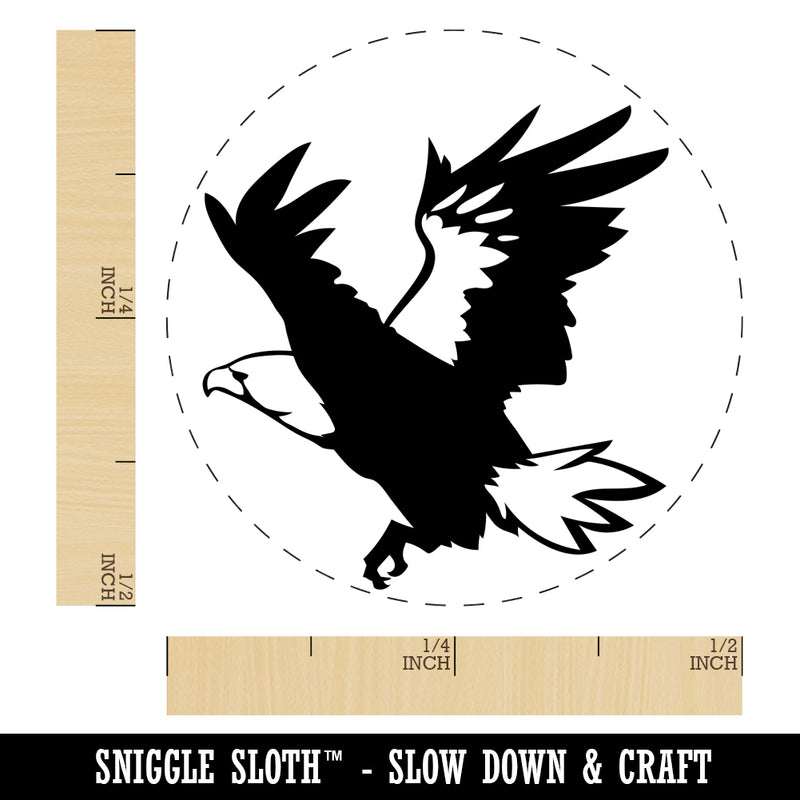 Patriotic American Bald Eagle Flying Self-Inking Rubber Stamp for Stamping Crafting Planners