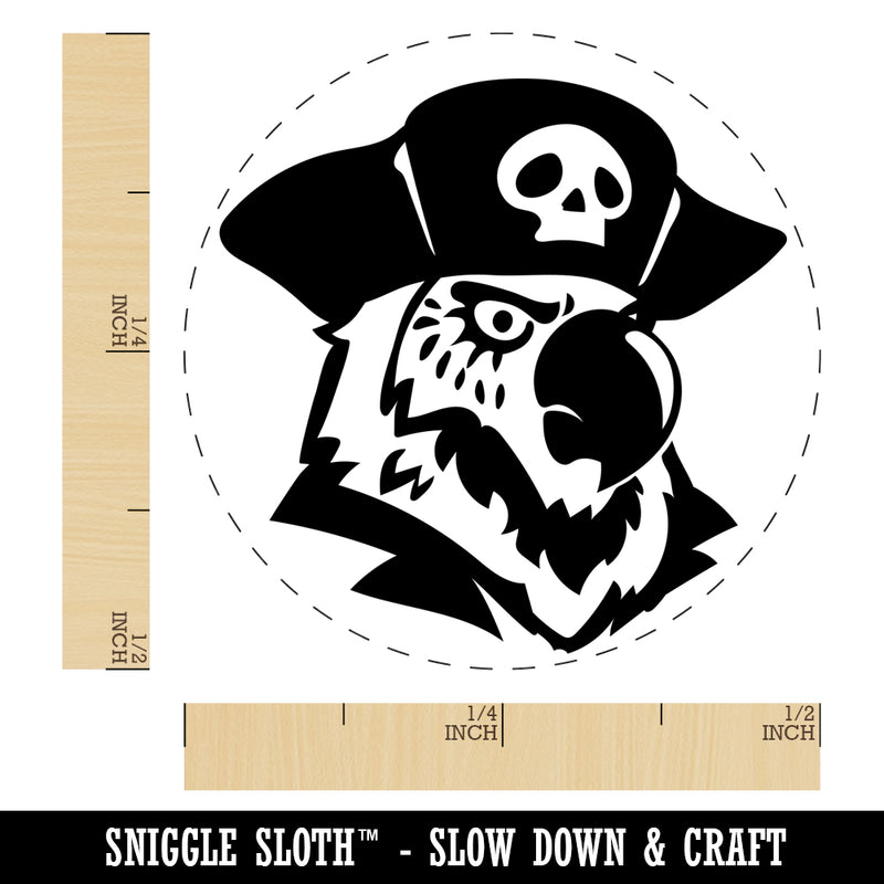 Pirate Parrot Bird with Hat Self-Inking Rubber Stamp for Stamping Crafting Planners