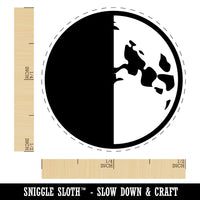 Quarter Moon Phase Self-Inking Rubber Stamp for Stamping Crafting Planners