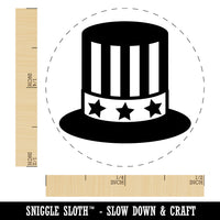 Fourth of July Patriotic Hat Self-Inking Rubber Stamp for Stamping Crafting Planners