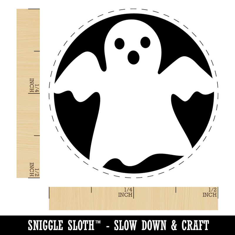Spooky Halloween Ghost Self-Inking Rubber Stamp Ink Stamper for Stamping Crafting Planners