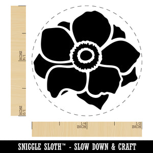 Anemone Flower Self-Inking Rubber Stamp Ink Stamper for Stamping Crafting Planners