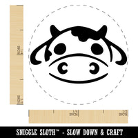 Kawaii Chibi Cow Head Face Milk Farm Animal Self-Inking Rubber Stamp Ink Stamper for Stamping Crafting Planners