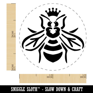 Queen Bee with Crown Honey Hive Self-Inking Rubber Stamp Ink Stamper for Stamping Crafting Planners