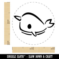 Sweet Narwhal Unicorn of the Sea Self-Inking Rubber Stamp Ink Stamper for Stamping Crafting Planners