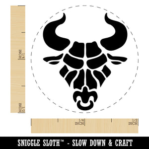 Angry Bull Cow Head with Horns Self-Inking Rubber Stamp Ink Stamper for Stamping Crafting Planners