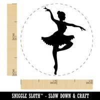 Ballerina Dancer in Tutu On Pointe Self-Inking Rubber Stamp Ink Stamper for Stamping Crafting Planners