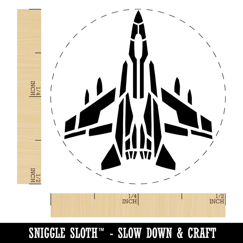 Fighter Jet War Plane Combat Vehicle with Missiles Self-Inking Rubber Stamp Ink Stamper for Stamping Crafting Planners