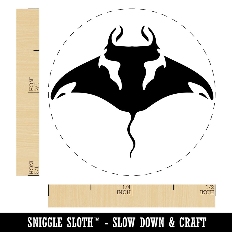 Manta Ray Devilfish Sea Ocean Creature Self-Inking Rubber Stamp Ink Stamper for Stamping Crafting Planners