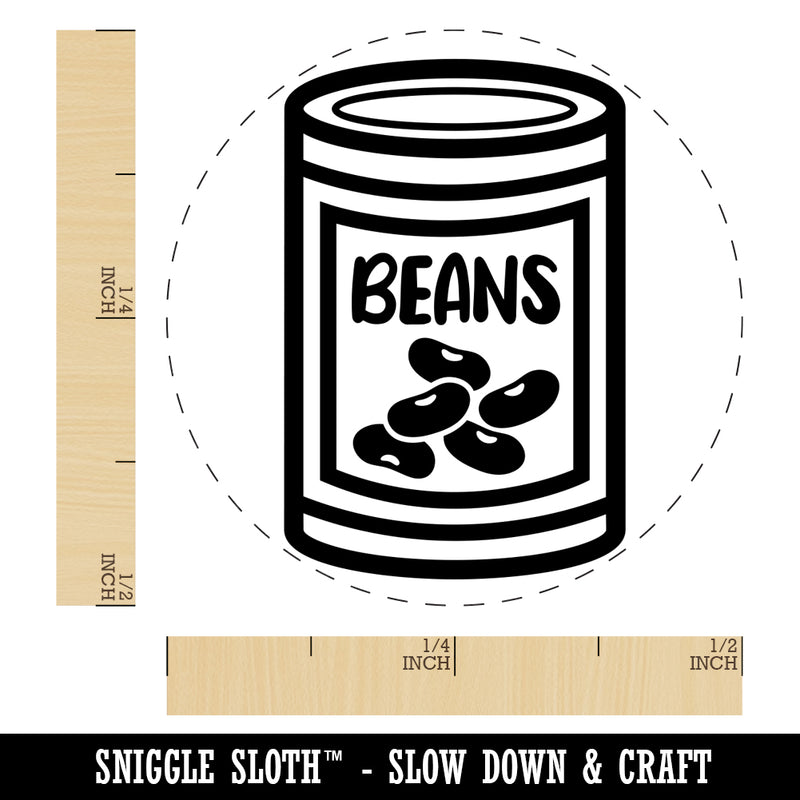 Can of Beans Self-Inking Rubber Stamp for Stamping Crafting Planners