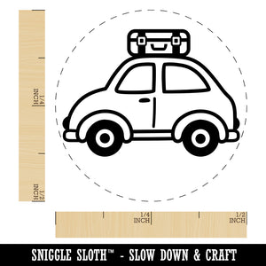 Cute Car with Suitcase Road Trip Travel Self-Inking Rubber Stamp for Stamping Crafting Planners