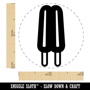 Double Ice Cream Bar Frozen Treat Popsicle Self-Inking Rubber Stamp for Stamping Crafting Planners