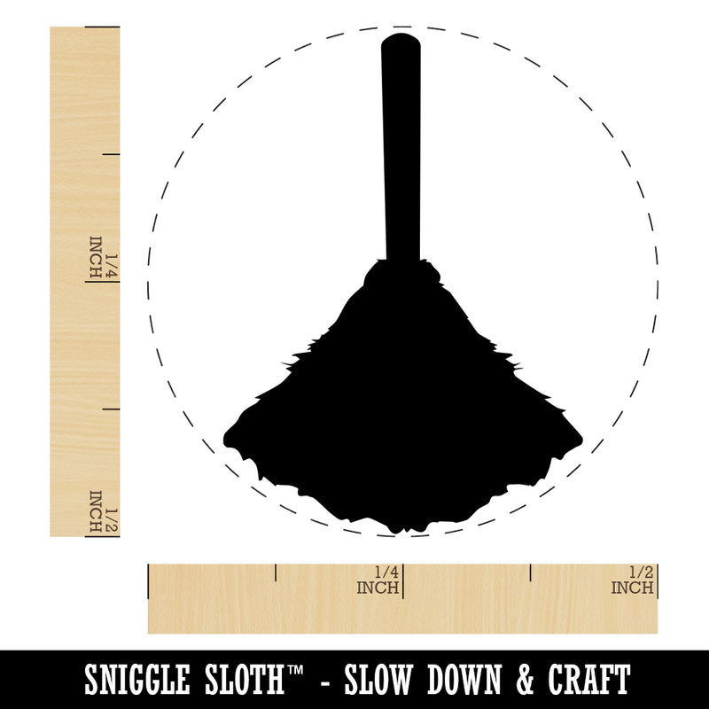 Feather Duster Cleaning Self-Inking Rubber Stamp for Stamping Crafting Planners