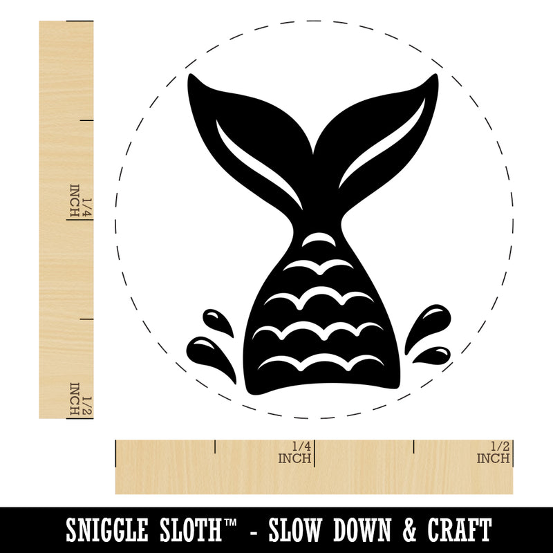 Mermaid Tail Self-Inking Rubber Stamp for Stamping Crafting Planners