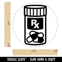 Prescription Pill Bottle Medicine Self-Inking Rubber Stamp for Stamping Crafting Planners