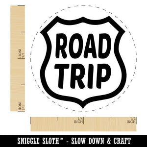 Road Trip Route Sign Travel Self-Inking Rubber Stamp for Stamping Crafting Planners