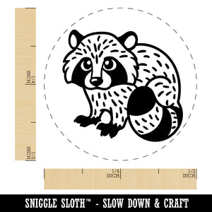 Baby Raccoon Woodland Animal Self-Inking Rubber Stamp for Stamping Crafting Planners