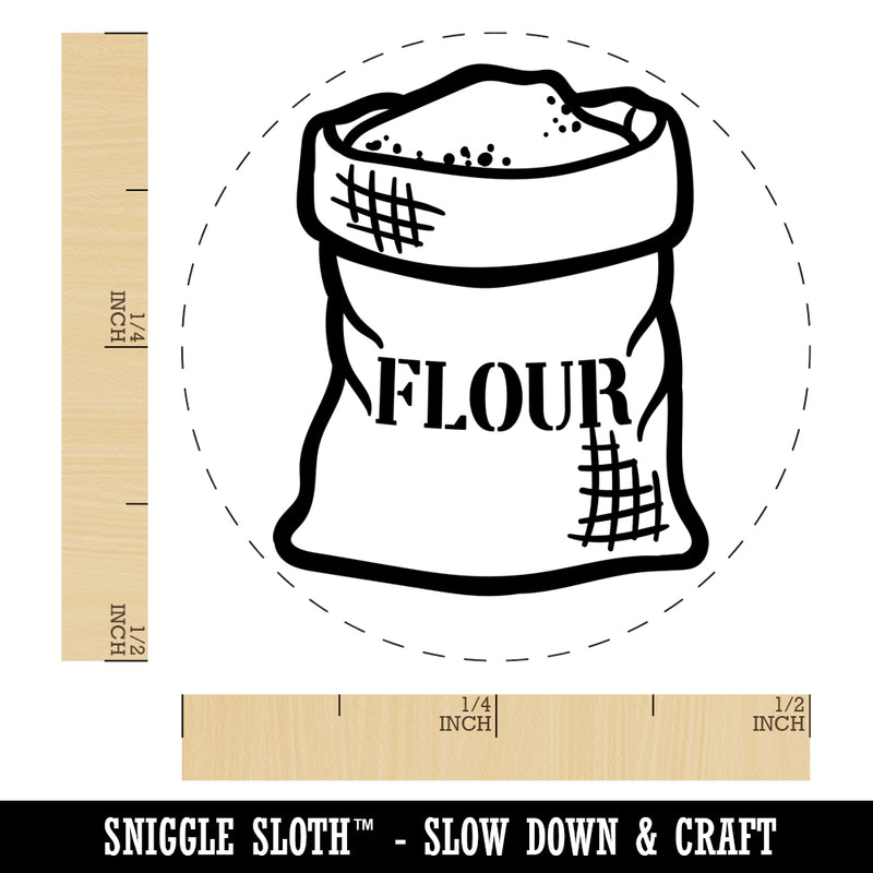 Bag of Flour Baking Self-Inking Rubber Stamp for Stamping Crafting Planners