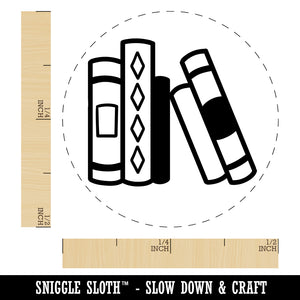 Books in a Row Reading Library Self-Inking Rubber Stamp for Stamping Crafting Planners